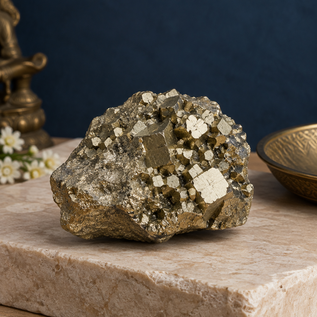 Raw Pyrite with Pooja Initiation