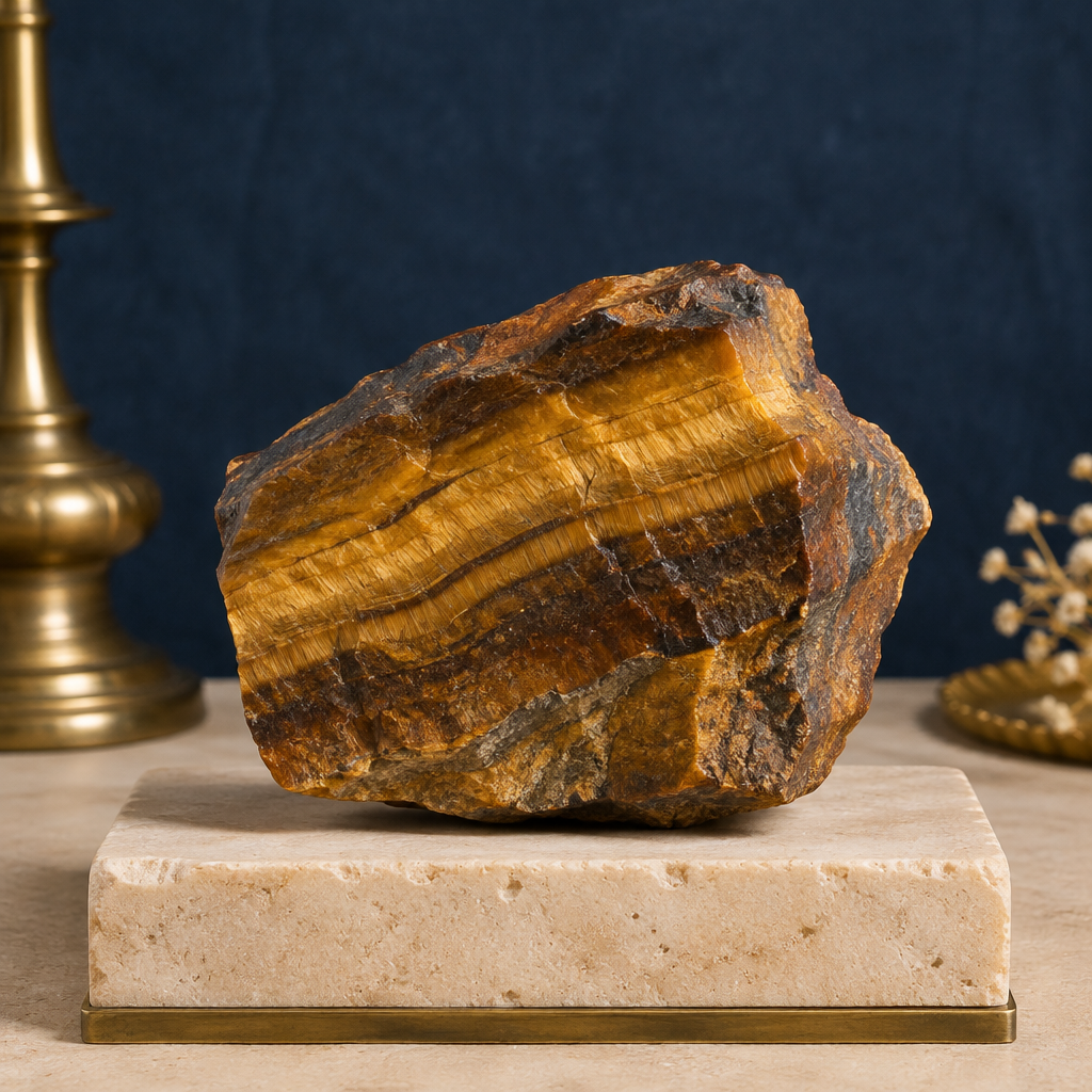 Raw Tiger Eye with Pooja Initiation