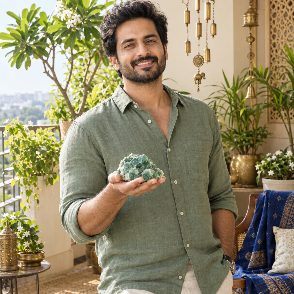 Raw green aventurine lifestyle image
